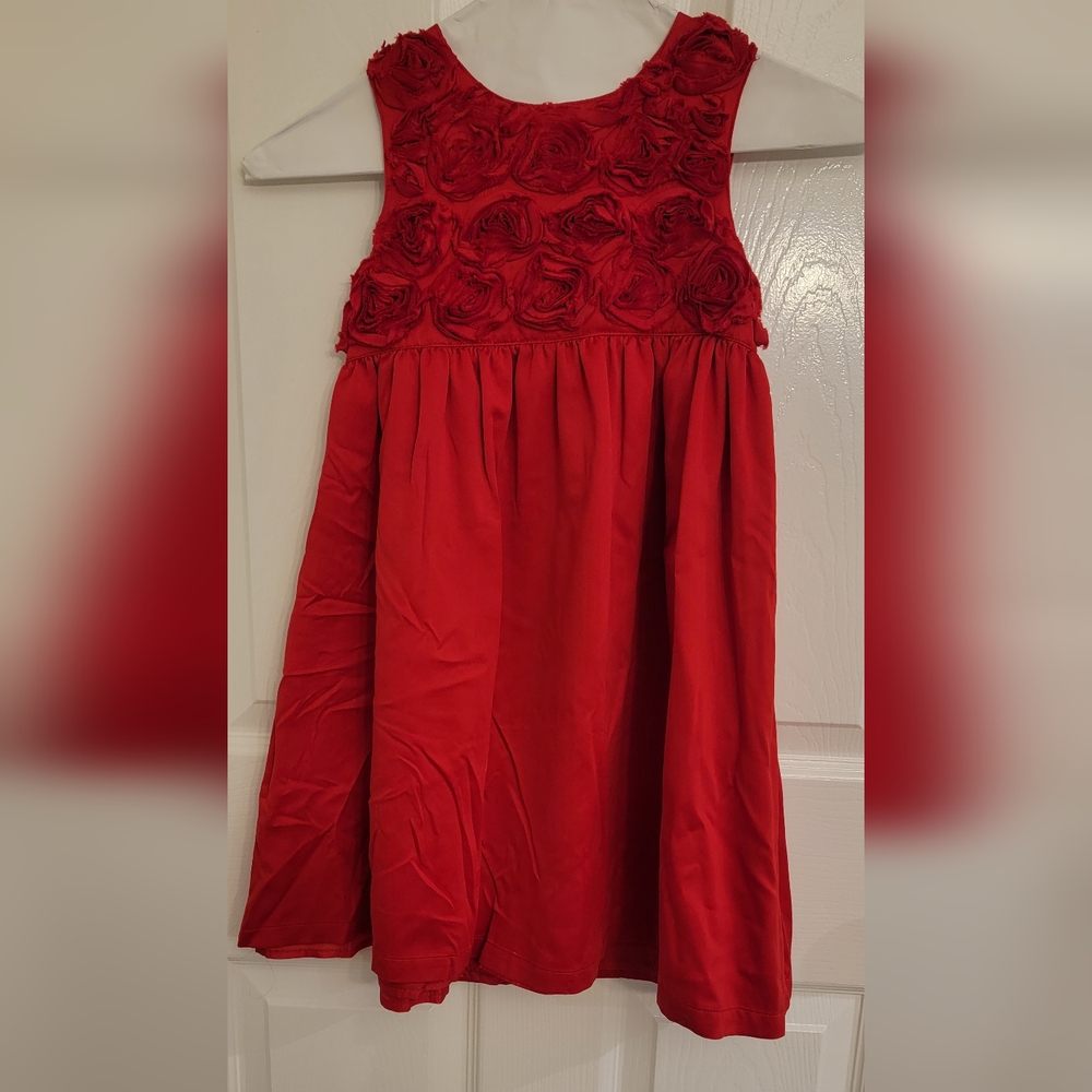 Carter's Elegant Red Rosette Dress